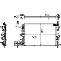 Radiator cooling fins brazed 579 mm - 397 mm MAHLE for e.g. CHEVROLET CRUZE