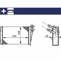 Heat exchanger interior heating with add-on parts MAHLE...