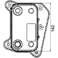 Oil cooler engine oil MAHLE for MERCEDES E-CLASS T-Model...