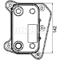 Oil cooler engine oil MAHLE for MERCEDES E-CLASS T-Model (S210)