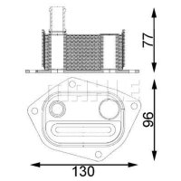 Oil cooler engine oil MAHLE for GETZ (TB)