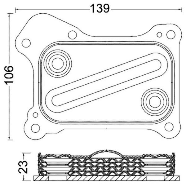 Ölkühler Motoröl Filtereinsatz MAHLE für FIAT 500 C