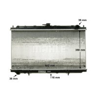 Radiator cooling fins brazed 360 mm - 688 mm MAHLE for e.g. NISSAN PRIMERA
