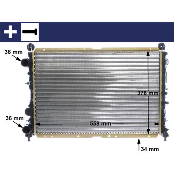 Water cooler with screw MAHLE for ALFA ROMEO 145 (930_)