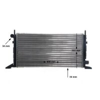 Kühler Motor Rippen mechanisch gefügt 600 mm - 300 mm MAHLE für u.a. FORD ORION