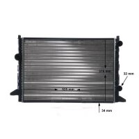 Radiator cooling fins joined 525 mm - 377 mm MAHLE for e.g. VW PASSAT