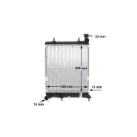 Radiator cooling fins brazed 335 mm - 298 mm MAHLE for e.g. HYUNDAI ACCENT
