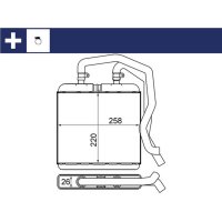 Heat exchanger interior heating with clamping element...