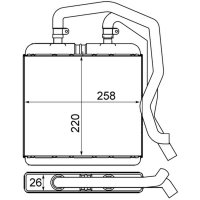 Heat exchanger interior heating with clamping element...