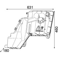 Coolant expansion tank with cover MAHLE for STRALIS TRAKKER