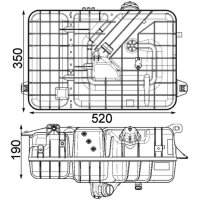 Coolant expansion tank with cover MAHLE for MERCEDES