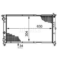 Wasserkühler MAHLE für FIAT PUNTO (176_)
