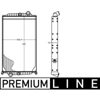 Kühler Motor Kühlrippen gelötet 935 mm - 558 mm MAHLE für VOLVO FL6