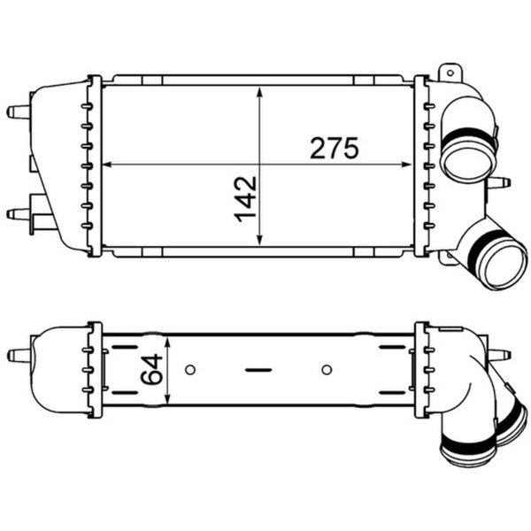 Ladeluftkühler Filtereinsatz MAHLE für CITROËN C2