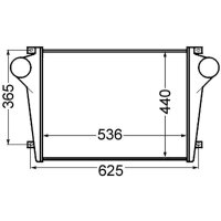 Intercooler cooling fins soldered alu 536 mm - 440 mm MAHLE for IVECO EUROCARGO