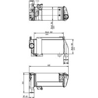 Oil cooler retarder cooling fins soldered AKG 360 mm-180 mm MAHLE for e.g. MAN