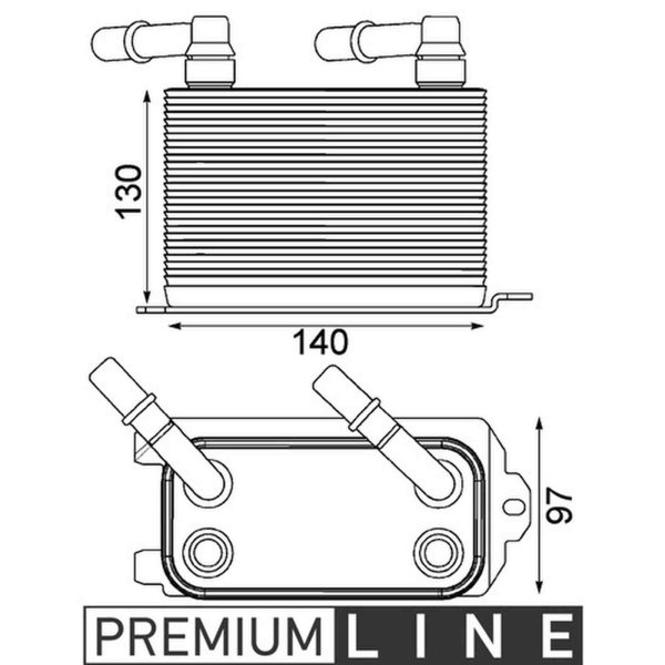 Oil cooler automatic transmission MAHLE for LAND ROVER RANGE ROVER III (L322)