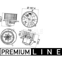 Interior blower MAHLE for VW GOLF V (1K1)