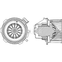 Front interior blower with screw MAHLE for MERCEDES...