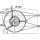 Engine cooling fan with radiator fan frame MAHLE for FIAT SIENA