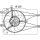 Engine cooling fan with radiator fan frame MAHLE for FIAT SIENA