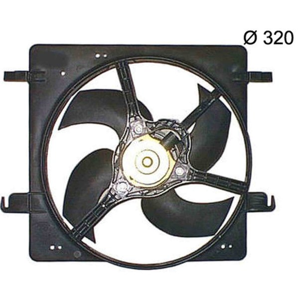Engine cooling fan with radiator fan frame (frame) MAHLE for FORD KA (RB_)