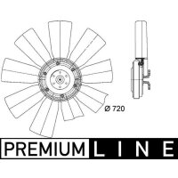 Engine cooling fan Ø 720 mm mechanical MAHLE for e.g. RENAULT TRUCKS