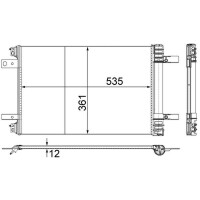 Kondensator Klima mit Trockner Rohre parallel MAHLE für u.a. PEUGEOT 308
