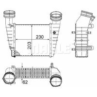 Ladeluftkühler MAHLE für SKODA SUPERB I (3U4)