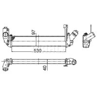 Ladeluftkühler MAHLE für RENAULT KANGOO (KC0/1_)