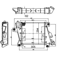 Ladeluftkühler MAHLE für NISSAN X-TRAIL I (T30)