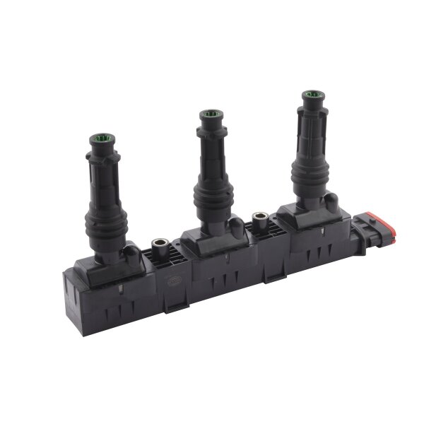 Zündspule inkl. Zündkerzenstecker 5-polig HELLA für OPEL AGILA (A) (H00)