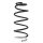 Suspension Spring Rear Axle Coil spring with constant wire diameter SPIDAN for e.g. NISSAN Pixo