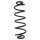 Rear suspension spring coil spring 372mm SPIDAN for AUDI A4 B8