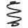 Suspension Spring Rear Axle Coil spring with constant wire diameter SPIDAN for RENAULT Twingo II