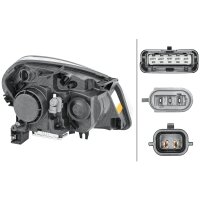 Left main headlight 12 V PY21W Xenon HELLA for NISSAN...