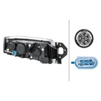 Main headlamp left 24 V PY21W Halogen HELLA