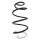 Suspension spring front axle coil spring Ø163mm SPIDAN for CITROËN C4 II