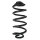 Suspension Spring Rear Axle Coil spring with inconstant wire diameter SPIDAN for BMW X6