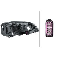Main headlight left 12 V H7/H7 halogen HELLA for VW Jetta...