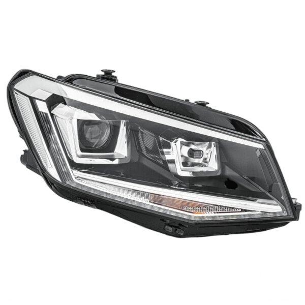 Hauptscheinwerfer rechts 12 V LED Bi-Xenon HELLA für u.a. VW Caddy IV-polig