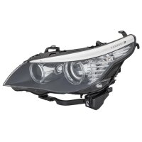 Headlight left 12 V PY21W Bi-Xenon HELLA for BMW 5 Series and others