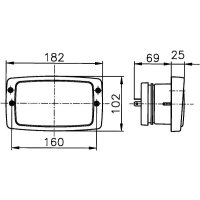 Scheinwerfer Halogen Modul 6213 HELLA für AGCO BOMAG FENDT HOLMER JCB JOHN DEERE