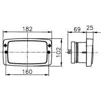 Scheinwerfer Halogen Modul 6213 HELLA für AGCO BOMAG FENDT HOLMER JCB JOHN DEERE