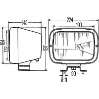 Scheinwerfer Halogen HELLA für AEBI