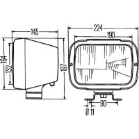 Scheinwerfer Halogen HELLA für AEBI