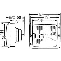 Halogen headlights HELLA for AGCO