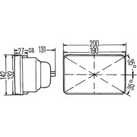 Scheinwerfereinsatz Scheinwerfer Halogen HELLA für TOYOTA COROLLA Liftback