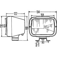 Scheinwerfer Halogen HELLA für AEBI