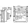 Headlamp asymmetric HELLA for DAF VOLVO BOMAG CASE IH O&K LIEBHERR GOLDHOF